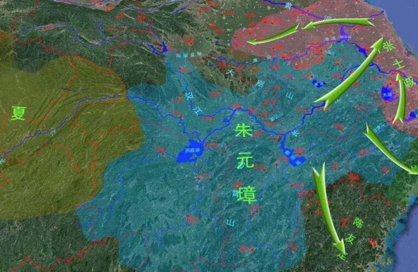 元末诸侯割据形势图
