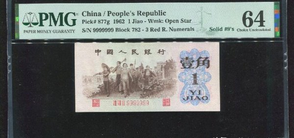 1962年一角钱(ZHI)币价格表