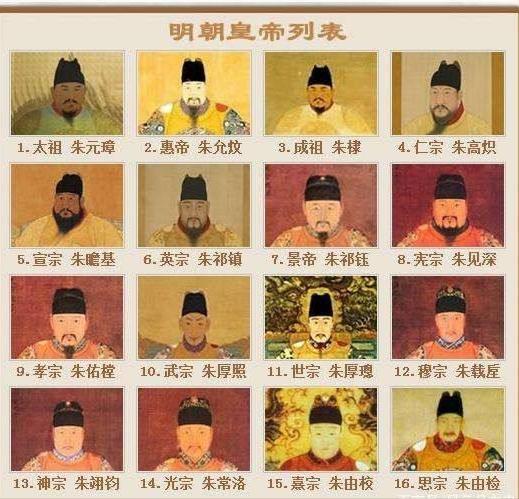 明朝历代皇帝顺序简介