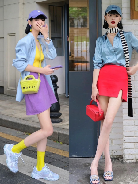 皮肤白穿什么颜色衣服好看图片