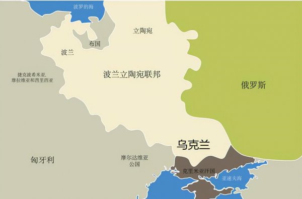 乌克兰在地图上的位置