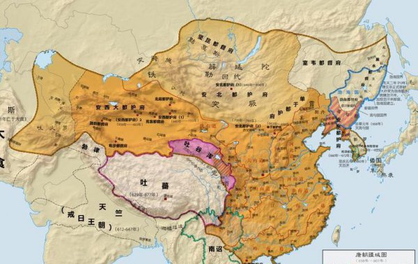 唐朝强盛时期的地图