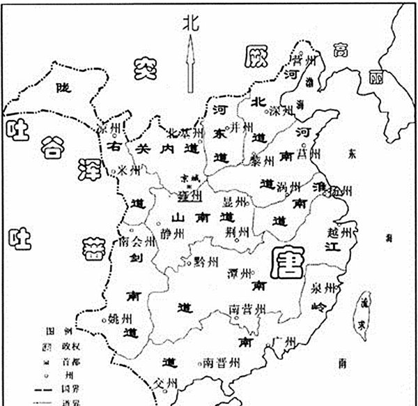 唐朝强盛时期的地图