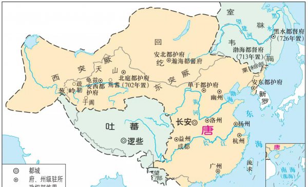 唐朝强盛时期的地图