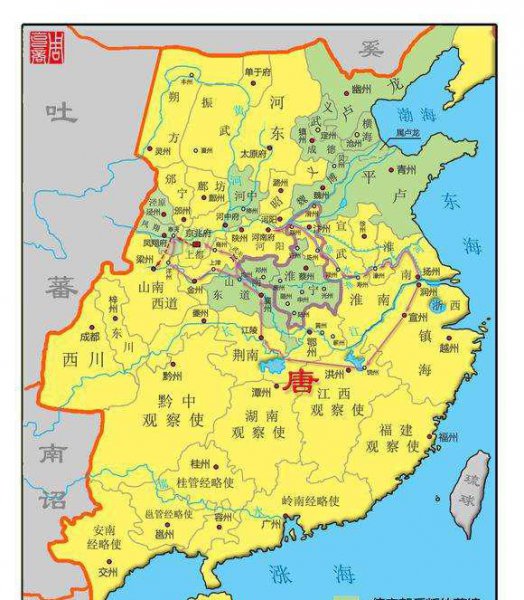 唐朝强盛时期的地图