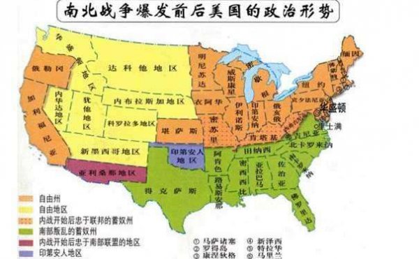 美国内战的根本原因和导火线