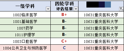 重庆的211大学名单排名