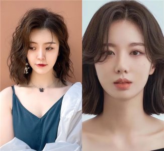 甜美女生发型可爱类型的图片 流行的齐肩锁骨发减龄甜美