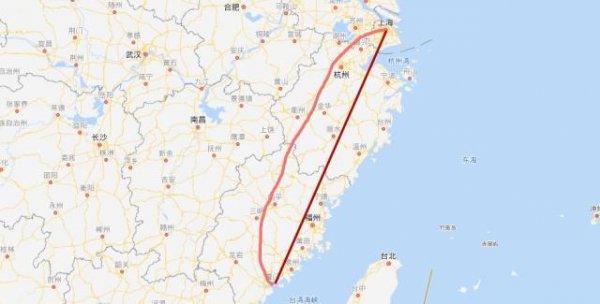 上海到厦门多少公里