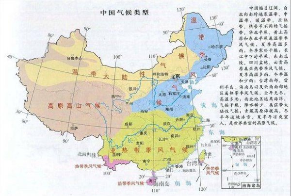 中国的气候类型有哪些