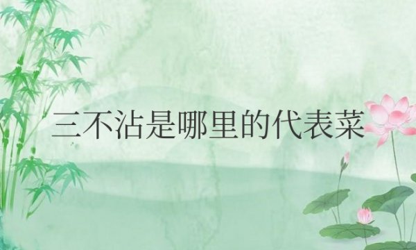 三不沾是哪里的代表菜