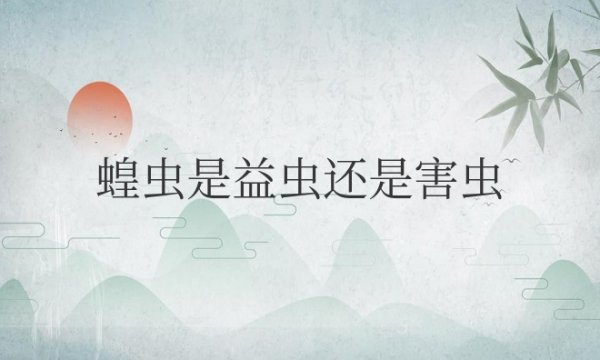 蝗虫是益虫还是害虫