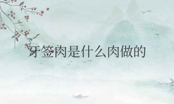 牙签肉是什么肉做的嫩