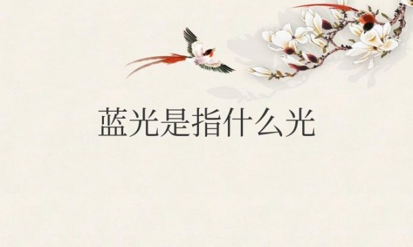 蓝光是指什么光