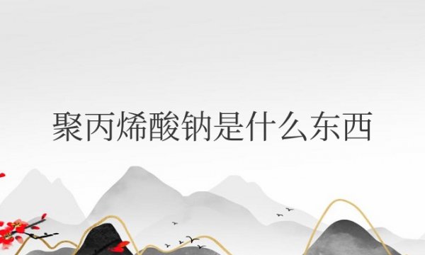 聚丙烯酸钠是什么东西