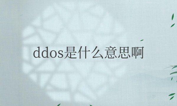 攻击ddos是什么意思网络用语