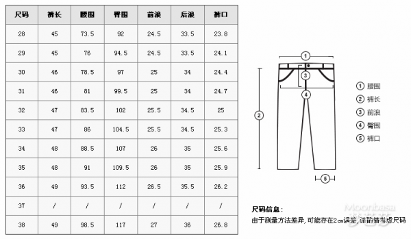 2尺3的腰围是多少码裤子女