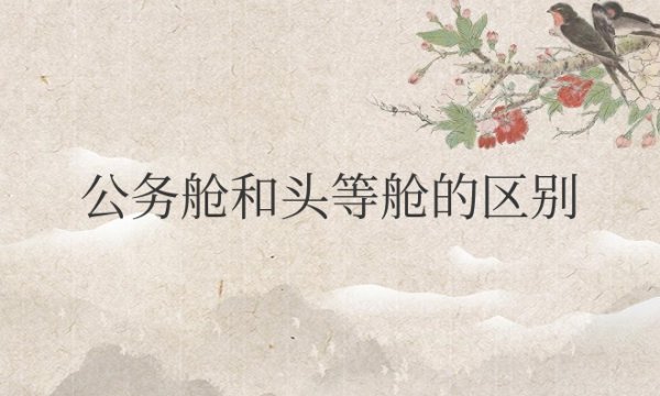 飞机公务舱和头等舱的区别图片