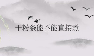 干粉条能不能直接煮 干粉条能用热水泡吗