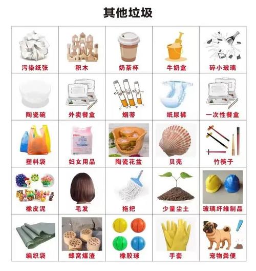 其他垃圾有哪些物品种类图片