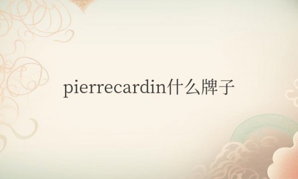 pierrecardin什么牌子衣服