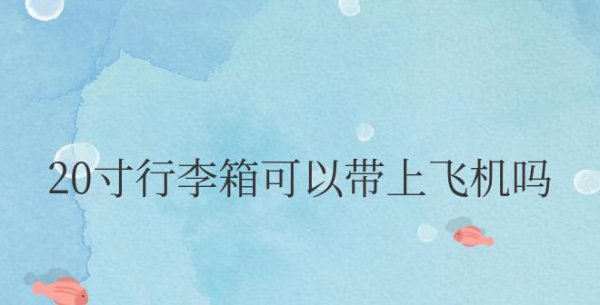 20寸行李箱可以带上飞机吗