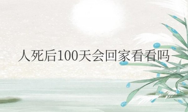人死后100天会回家看看吗