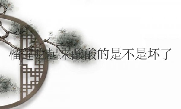 榴莲吃起来酸酸的是不是坏了