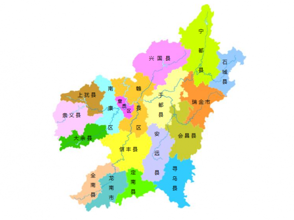 江西省赣州市有几个区几个县