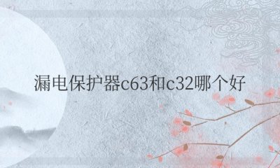 漏电保护器c63和c32哪个好 家用漏电保护器用多大的合适