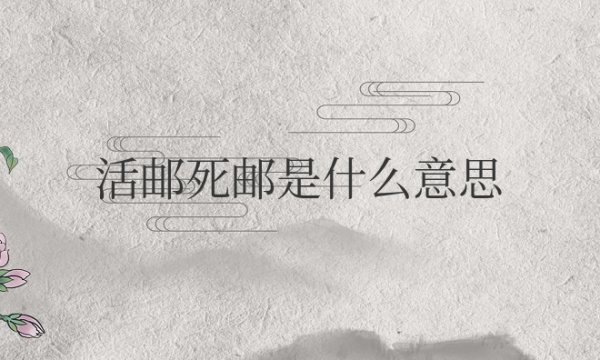 活邮死邮是什么意思网络用语