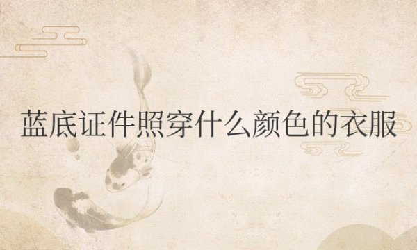 蓝底证件照穿什么颜色的衣服显白好看