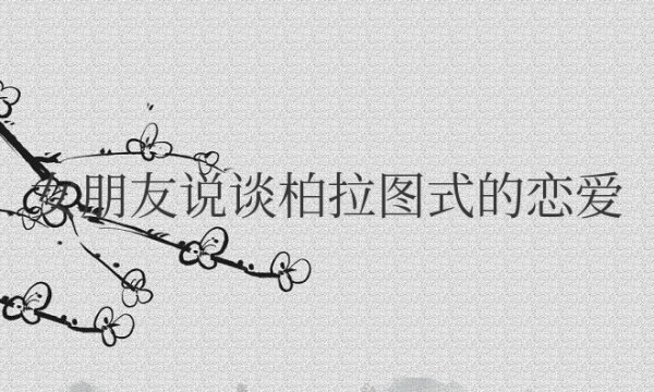 女朋友说谈柏拉图式的恋爱是什么意思