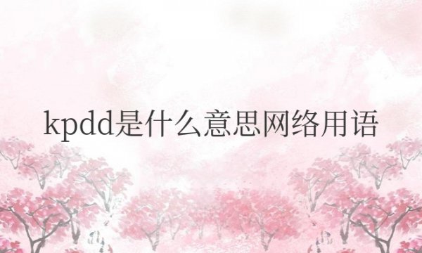 kpdd是什么意思网络用语