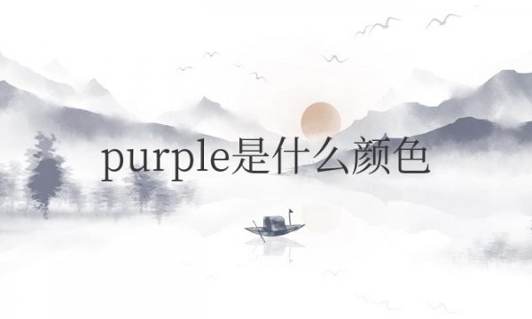 purple是什么颜色怎么读音