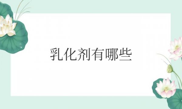 食品乳化剂有哪些品种