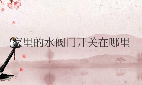 一般家里的水阀门开关在哪里