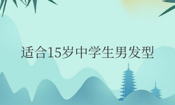 适合15岁中学生男发型名称