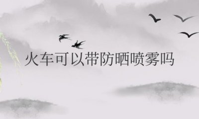 2023年火车可以带防晒喷雾吗 ＂将来的火车是否能够携带防晒喷雾？＂