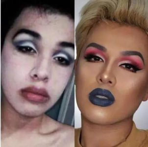 刚学化妆和化妆三年后的对比 真是对比让人看傻呀！
