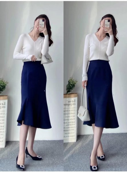 包臀裙搭配什么上衣好看图片