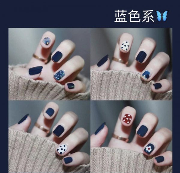 手黑适合的美甲颜色