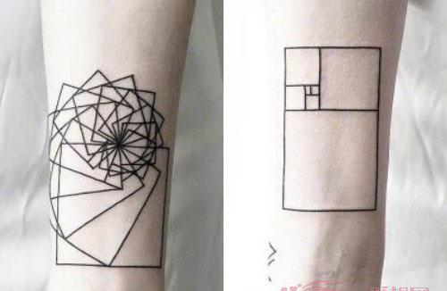 简约却很有个性的线条画纹身图案