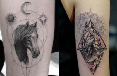 造型百变的马纹身图案图片欣赏 欣赏多样化的马纹身设计