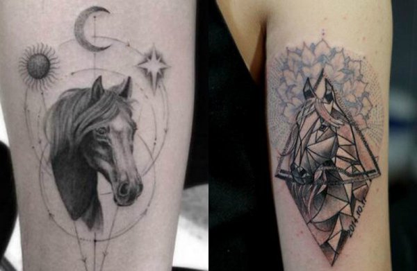 造型百变的马纹身图案图片欣赏