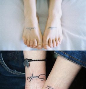 用文字记录你的生活——各式女生英文纹身图案