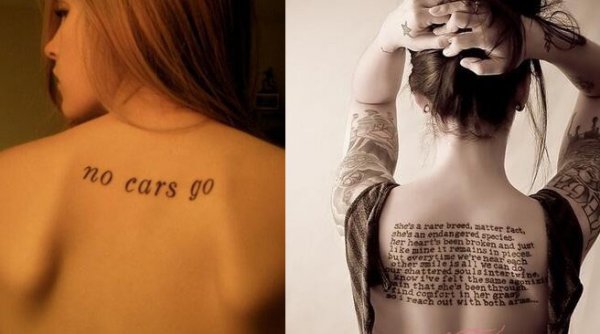 用文字记录你的生活——各式女生英文纹身图案