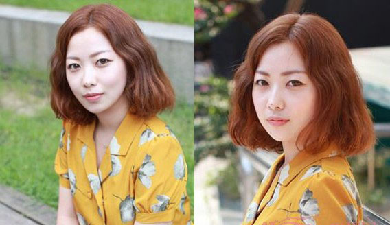 女神们的韩式蛋卷头短发发型图片展示