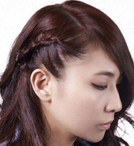 韩式斜刘海编发图解 编发设计彰显公主范