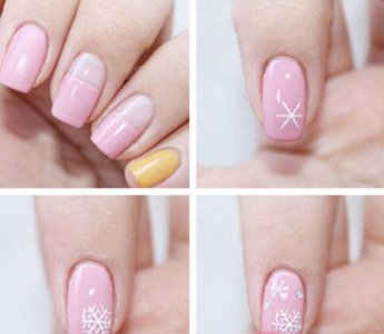 冬季style简洁指甲彩绘图片分享